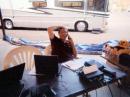 K6MJB using an unauthorized mode during the contest (actually he was talking to his XYL in California...).