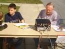 John King, KB3WK, from the Columbia Amateur Radio Association with Alex (facing camera) and Jonathan (both of Troop 944).