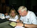 Stan -- AA5XO and granddaughter Ashlee ring up contacts on the W4FJ GOTA station