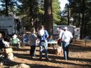 Everyone snacking in the middle of the day. This was the warm up for the pot luck.