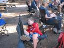 The excitement was too much for our youngest operator, Scotty fell asleep in one of the camping chairs