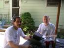 WB2PJH (Dave) and AB2GR (Ian) enjoying the beautiful weather while they made solar powered QSO's.