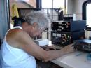 John - K6GSS getting up our Kenwood TS440 on the air for the first time.