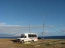 The club used a bus as the operations center. It was a terrific shelter from the weather and wind.