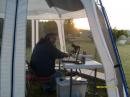Marshal KA9PKK with a cheerfull "GOOD MORNING" while making QRP SSB QSOS on 40M.