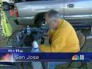 And a screengrab from the 11 o'clock news (thanks to KNTV, NBC channel 11 in San Jose) showing David Paul, AE6MV operating.