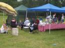 A ton of people waiting for the food. Forty-five hams, family and friends turned out.