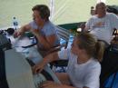 The 15m station shown with station operators including Sherry Weir (KB0SQQ), Sherry's daughter Stacey, Dexter Schnebly (KB0YWM).  Sherry and Stacey meant to just visit - but had so much fun they decided to stay the whole event!