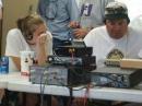 Ivy Lovendahl and Brent Nispel co-operating the GOTA station for Brent's first FD contact!