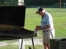 G. E. Sammons WA4DQE
getting the grill ready for xyl Colleen