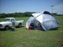 The geodesic communications dome.