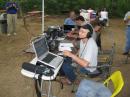 Charlie Brown, W4OLG, checks the log while operating 40 meters Saturday afternoon during Field Day.