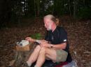 K1YPP near Damascus, VA on Sunday morning of the contest. Homebrew 1.25W/DC receiver and 1/4 wave wire antenna operating from the Appalachian Trail.