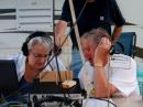 Christine, John's XYL, makes her 1st Field Day QSO with John KX7YT and Hugh KD7YCU encouraging her on.