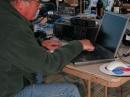 John KX7YT pounds out the RTTY contacts.