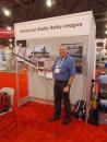 Patrick, WD9EWK, shows off workin' the birds at IMS2015.