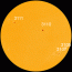 All of these sunspots are stable and quiet. [Photo courtesy of NASA SDO/HMI]