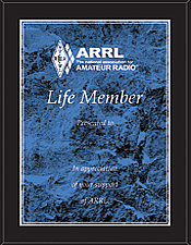 ARRL Life Membership Plaque