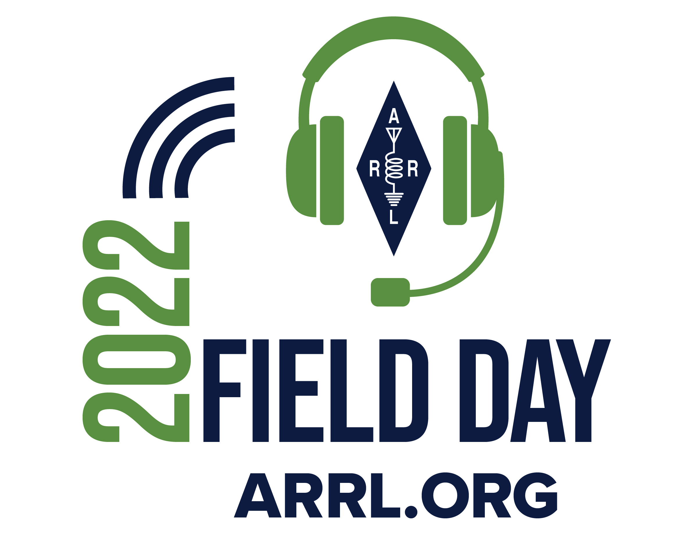 ARRL.org 2022 Field Day logo, featuring the ARRL logo and a headset with a microphone.