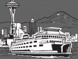Icons of Seattle - Our Washington State Ferries and Space Needle