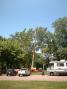 JLG lift fully extended with antennas mounted