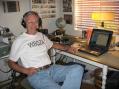 W8QZA (W6QU) at my home station.  It is the end of the contest. I've just spent 40 hours struggling for QRP DX QSOs and it shows!