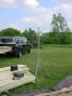 902 set up in back yard.  IF rig Icom 251A and DEMI 902 transverter running 8.5 Watts.