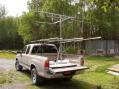 My previous rover setup from 2006. Not used in 2008 was the 6m-yagi, 2m-yagi or 33cm-loopyagi (see text)