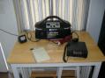 Clean Kitchen table, battery, radio and log.  What could be better?