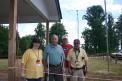 Susan K4ZXN (EC) - Johnny Hutchins (Commissioner) - Chip Workman N4SOC (State Highway Patrol) and Dewey Cook - KJ4BYU Emergency Management Director / Fire Marshal / ARRL PIO