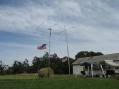 Antennas:  flags are at half mast to honor SKs