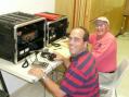 (L-R) David Williams, KF4CQS, New Hanover Co. ARES EC, and Vince Palazzo, K2GDD, at K4CFC inside Cape Fear Chapter of American Red Cross at Wilmington, NC 2008 Field Day