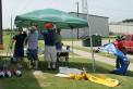Setting up the GOTA tent