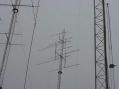 The new 432 and 222 antennas on 90' rotating tower.