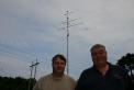 N1SXL and KACQR with the 40 foot antenna array in the background