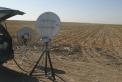 Setting up somewhere in Central Calif. Freshly mowed (harvested)corn fields stretched for miles! 