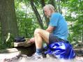 K1YPP near Duncannon, PA, using an ATS-3A (2W) and a 51 foot random wire. Operating table is a flat rock