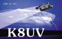 My QSL card with the J-38 prominent across the sky.