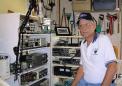 Bill W1WAB fires up the FT-897 from the golf cart batteries and prepares to get on the air