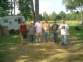 L/R Larry K5EJA, Dave K5SOR, Jeff K5MV, Wes AC5K, Wes N5WW, Sam N5AF (40 plus year reunion Hams - their CW skills are still working)