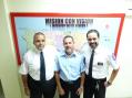 The three main operators at KP4PRS (Puerto Rico Satern). WP4F, WP3DX and WP3ZZ.