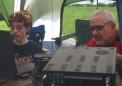 Stuart and Dan, KB6NU at the <a href="http://www.w8pgw.org/">ARROW</a> GOTA station.