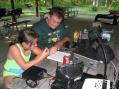 Trinity and Daddy (KC2DUX) Operating GOTA Station