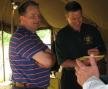The two Leaders of Vermont:  Section Manager Paul Gayet AA1SU and Lieutenant Governor Brian Dubie (the official acting governor while Jim Douglas was out of the state).