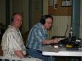 Dean Knudson, Hudson Mayor K9KNU, and Marshall Simpson KA9PKK making Contacts