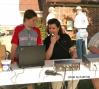10 year old April KJ4JFQ assists Melanie Roberts, County Judge Executive with GOTA QSO