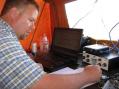 K7NS Field Day 2009 with Paul Steiner AC7QJ operating in tent.