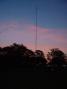 40' push up poll supporting mutilple dipoles with the sunrise over Rockwall, Texas