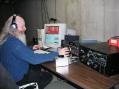 K1LT operates in the basement of his unfinished (but
fortunately heated) house while NZ8R takes pictures.