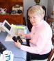Jean, N1MJC, operates the 2004 ARRL January VHF Sweepstakes--her first. [N1RL Photo]